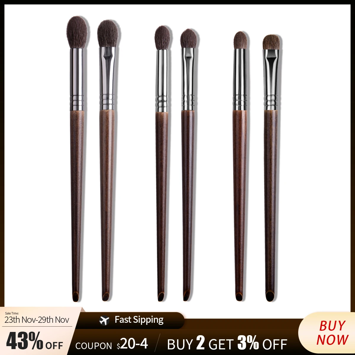 OVW Professional Goat Hair kisti dlya makiyazha Makeup Brushes Unicorn Sets Tarpered Blending Smudge Shader