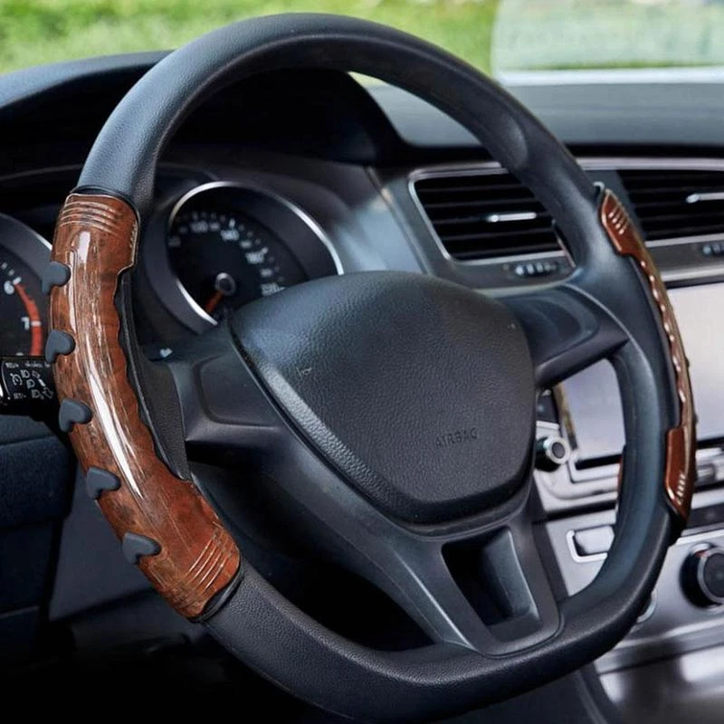 Universal Car Interior Steering Wheel Booster Cover Carbon Fiber Non-Slip Cover Car Modification Supplies 3 Color Can Choose