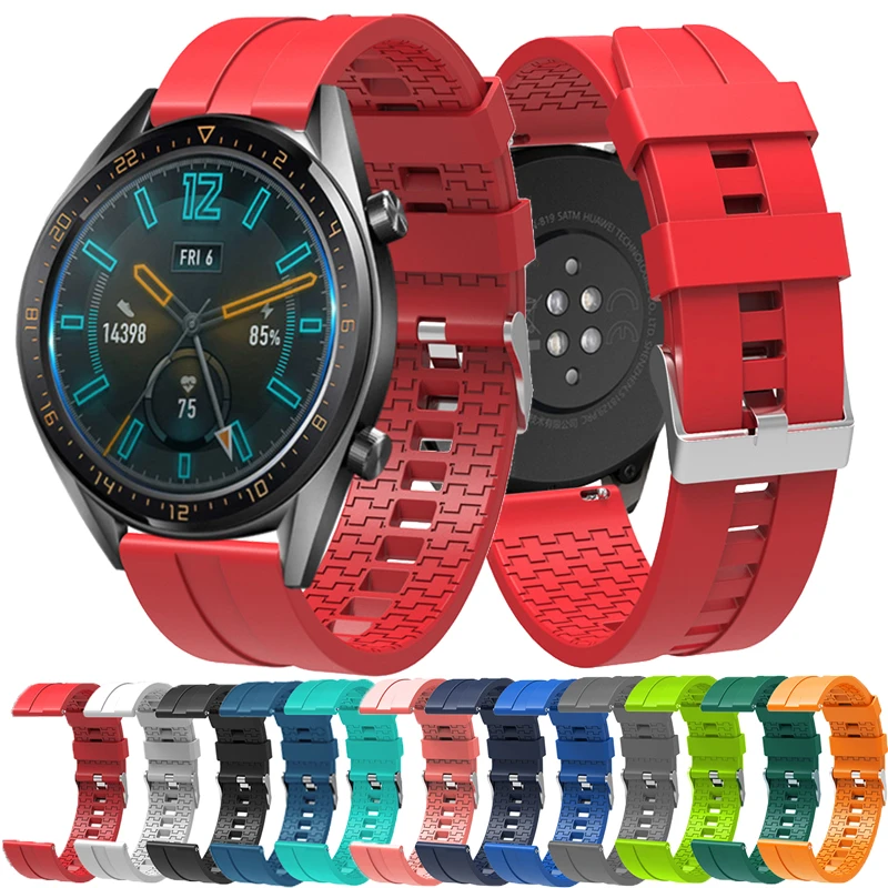 22mm Silicone Band for Samsung Galaxy Watch 3 45mm/huawei watch GT2 46mm/Gear S3 Watchband Bracelet Strap for Amazfit GTR 47mm