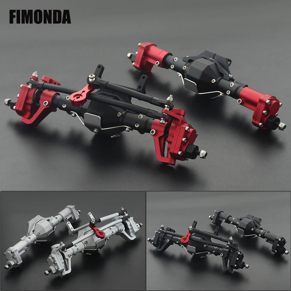 Front and Rear Portal Axle CNC Aluminum Alloy Anodized for 1/10 RC Rock Crawler Axial SCX10 RGT 86100 Truck Upgrade Parts