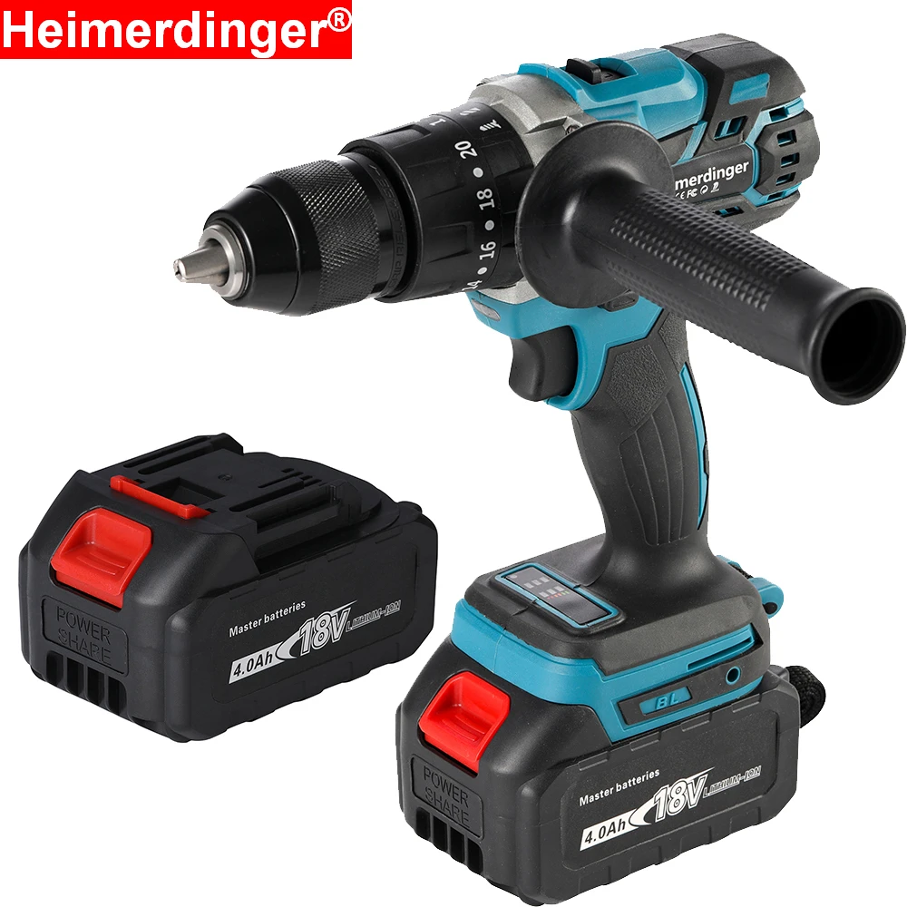 18V 13mm cordless impact drill 18V 13mm brushless impact drill 18V impact drill 18V screwdriver drill with two batteries