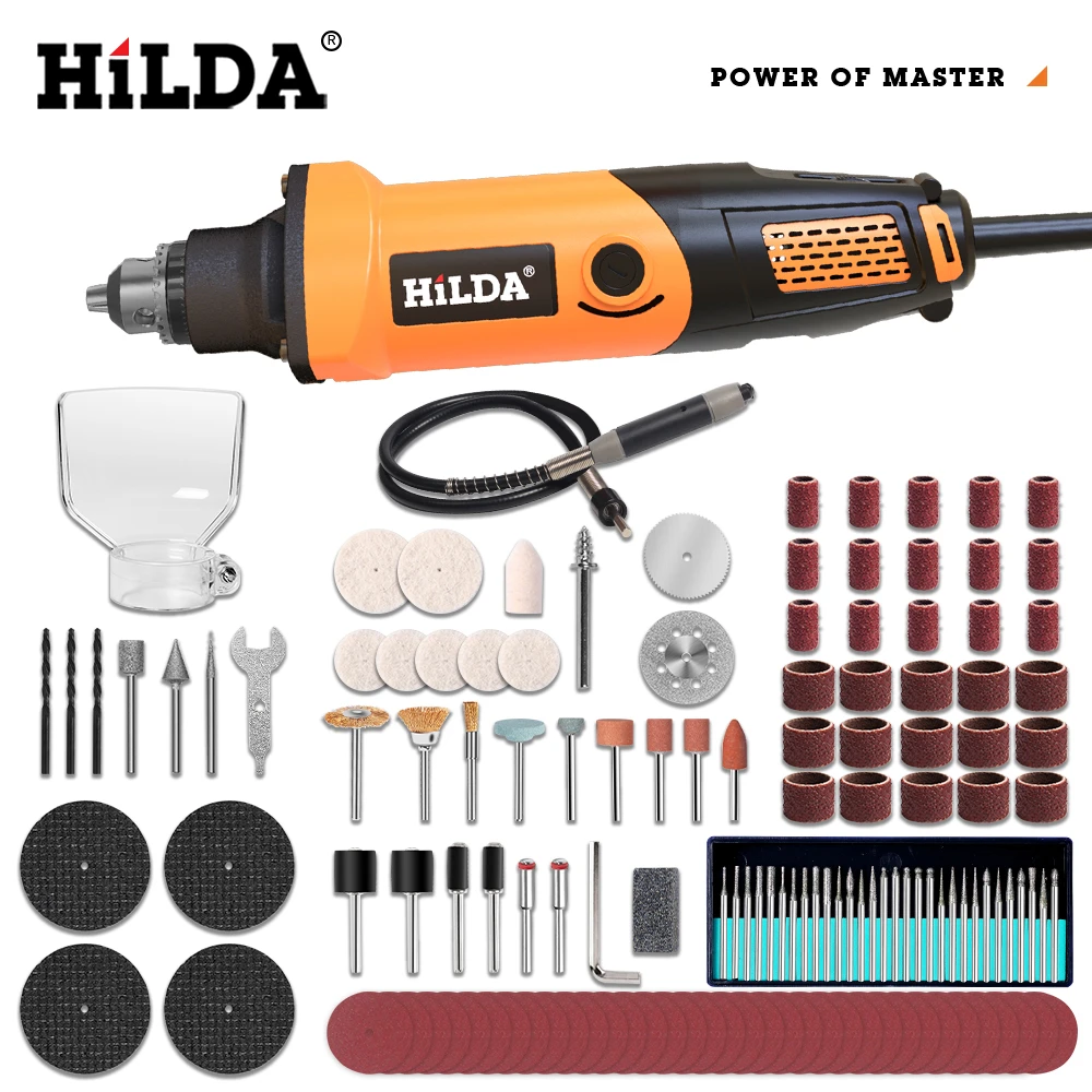 HILDA Rotary Tools Electric Drill Mini Grinder Mini Grinder Cutting Polishing Drilling with dremel Accessories