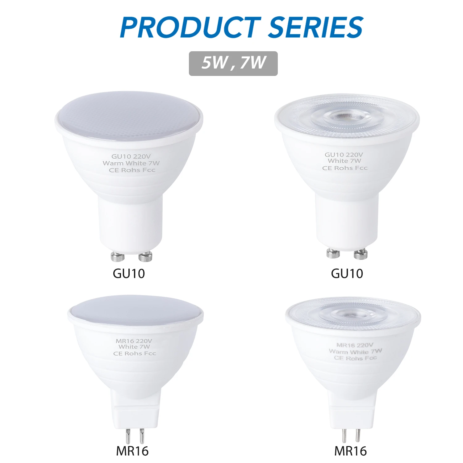 WENNI E27 LED Spot Light GU10 LED Bulb 5W E14 LED Lamp 220V Spotlight MR16 7W Lampada GU5.3 Corn Light Bulb gu 10 Ampoule 2835