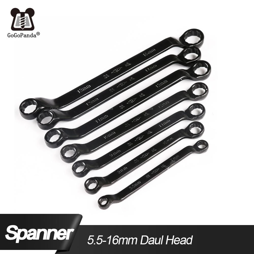 Free Shipping 1pc 5.5mm*7mm  - 13 * 16mm High Quality Box End Wrench Daul Head Ratchet Handle Spanner