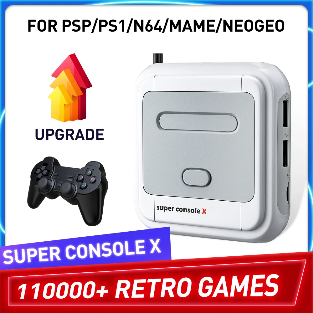 Classic Emulator Retro Video Game Consoles Super Console X Cube With 50000 Games For PSP/PS1/DC Portable Game Player Max to 256G