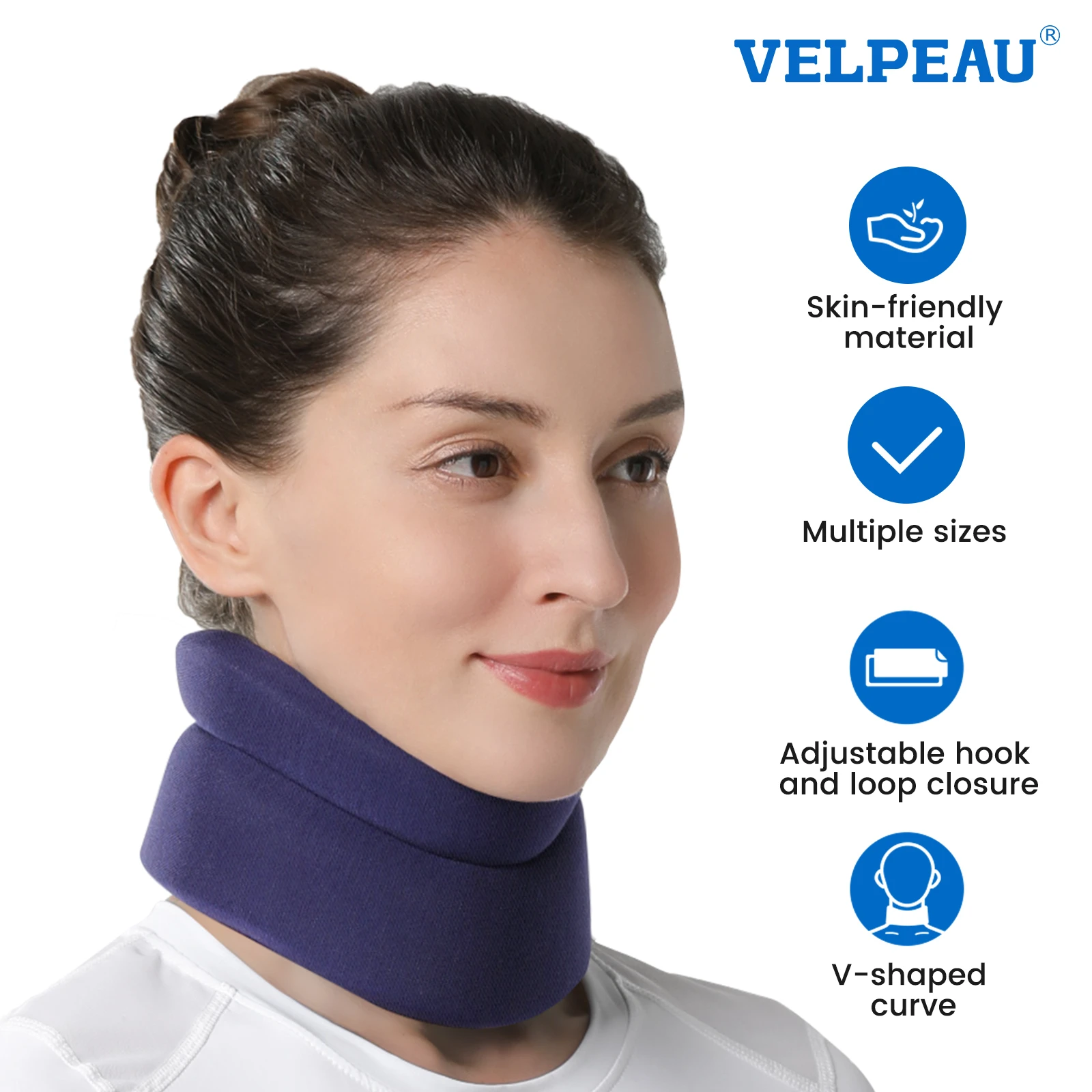 VELPEAU Neck Brace for Migraine Due to Cervical Spine Problems Cervical Collar for Cervical Decompression with Replacement Cover