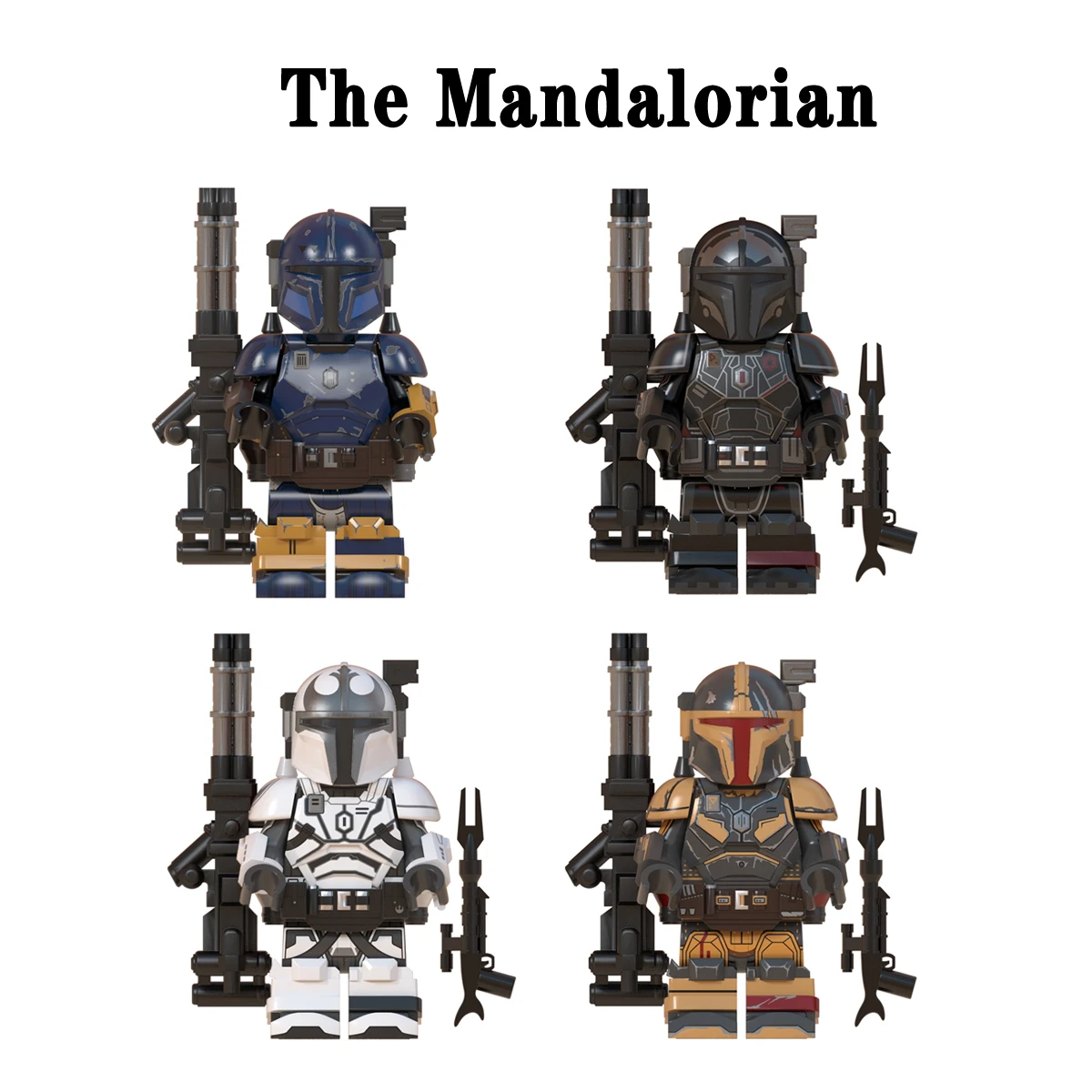 DISNEY Din Djarin Mandalorian Building Blocks Jango Boba Fett Grogu Baby Yoda Paz Vizla Bo-Katan Sabine Wren Brick Figure Toy