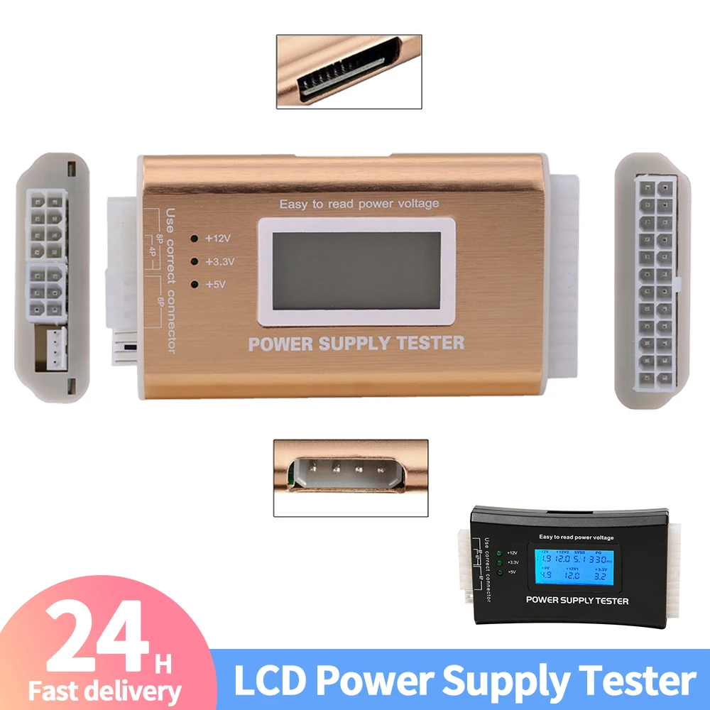 Digital LCD Display PC Computer Power Supply Tester Checker ATX Measuring Diagnostic Tester Tools Power Supply Tester