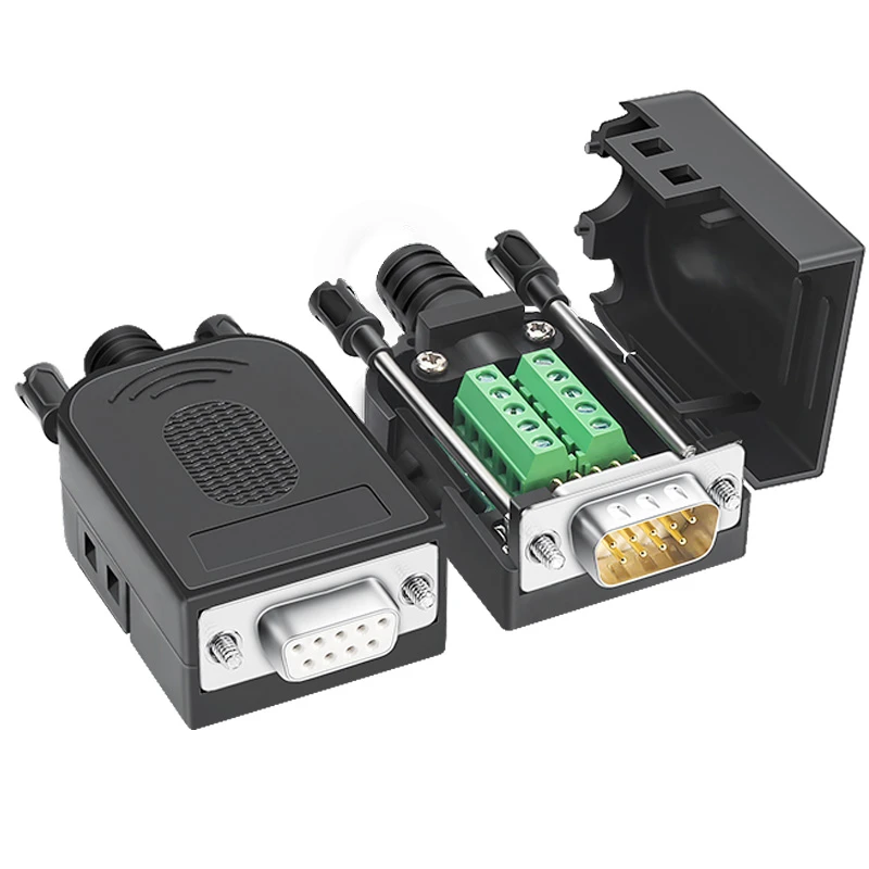 DB9 Connector RS232 Male Female D-SUB DB15 9 Pin 15Pin Plug RS485 Breakout Terminals 21/24 AWG Wire Solderless COM Connectors