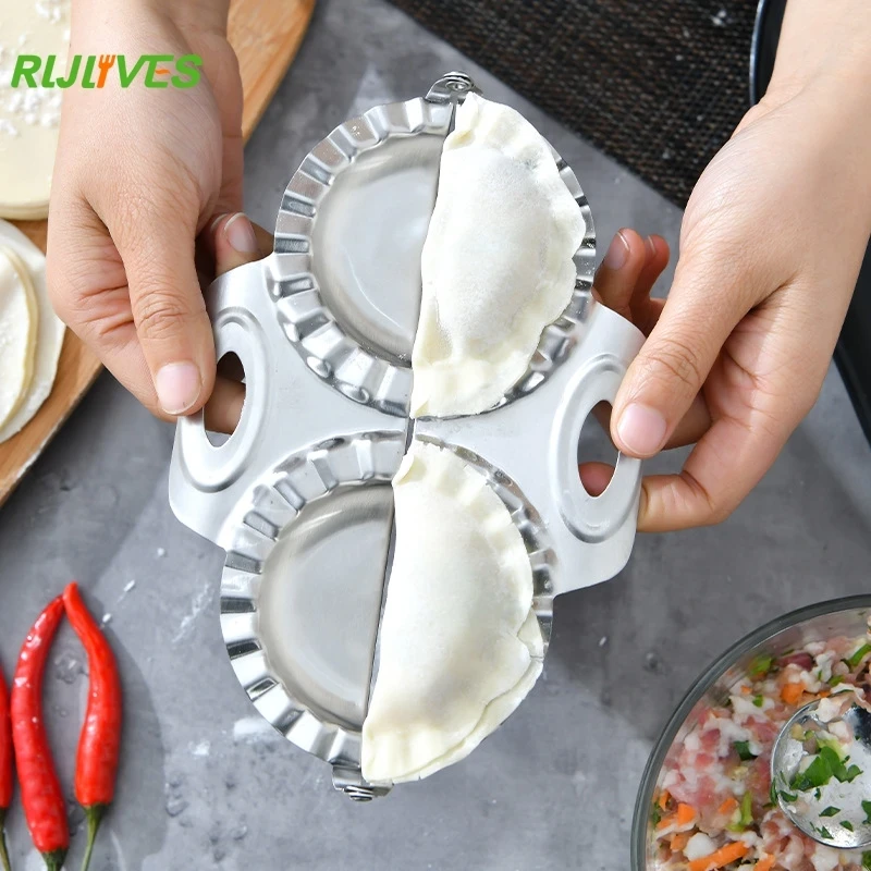 Double Headed Dumpling Maker Mould Household Dumplings Useful Product Kitchen Creative Bag Dumplings Flower Type Dumplings Tool