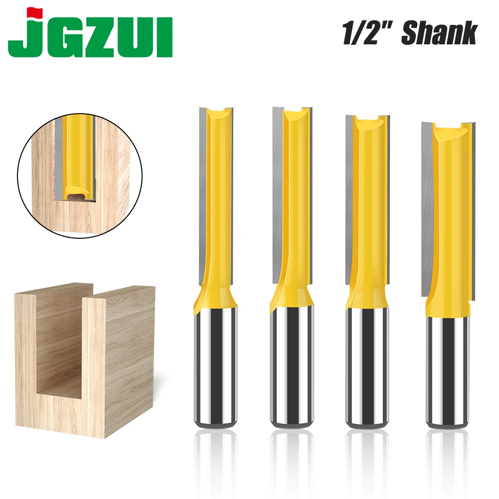 1pcs 12mm Shank 2 flute straight bit Woodworking Tools Router Bit for Wood Tungsten Carbide endmill milling cutter