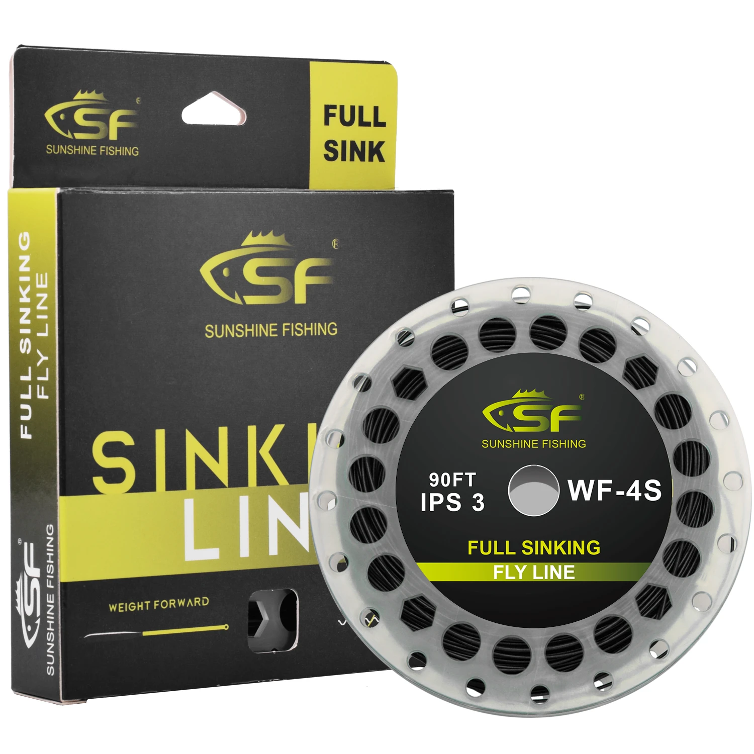 SF High Quality Full Sinking Fly Fishing Line Weight Forward Taper Fly Line WF 4 5 6 7 90FT IPS3/IPS5