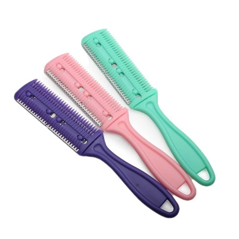 2 colors DIY  New Women Hair Trimmer Fringe Cut Tool Clipper Comb Guide for Cute Hair Bang Level Ruler Hair Clips Accessories