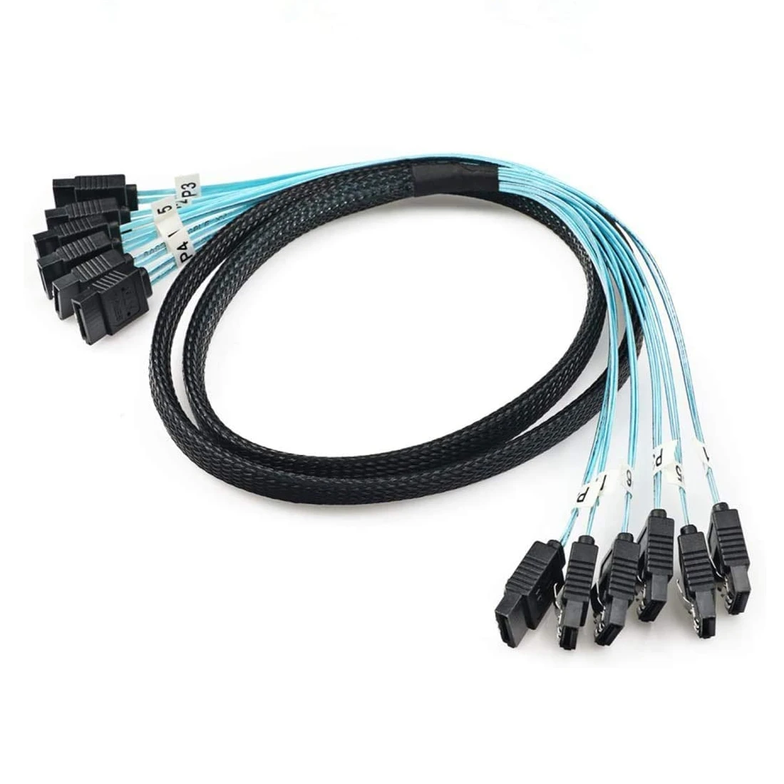 6 pcs/set Sata To Sata Cable 4/6 Ports/Set Date Cable 7 Pin Sata Sas Cable 6Gbps Sata To Sata HDD Cable Cord For Server Mining