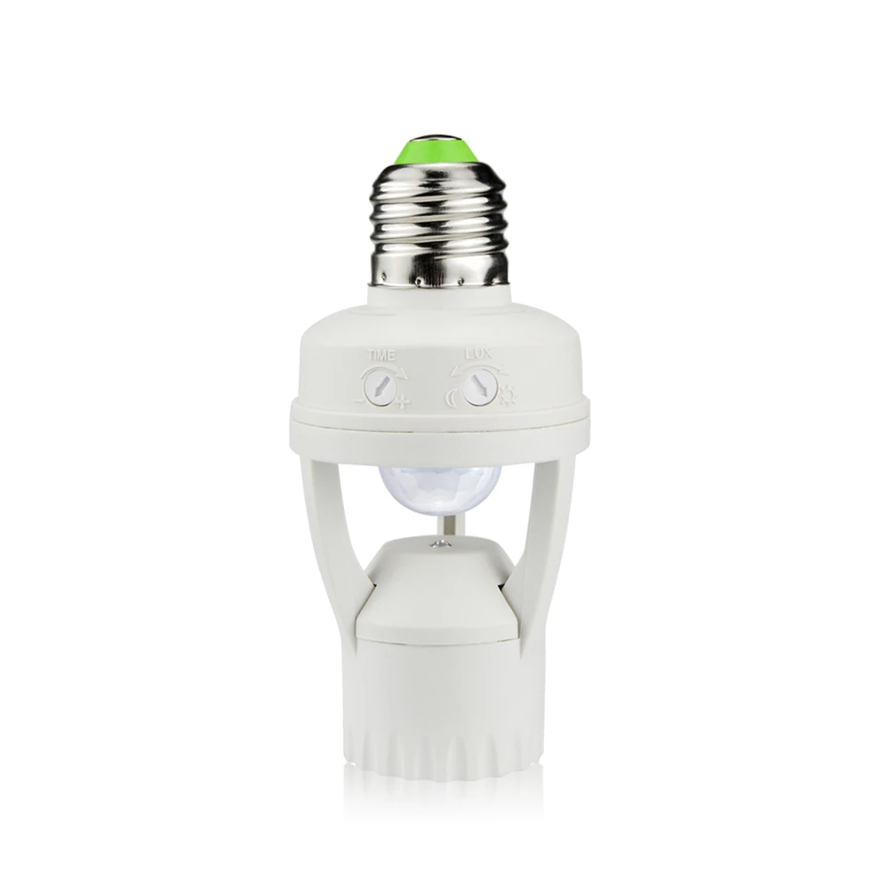 Smart 110V-240V 60W PIR Induction Infrared Motion Sensor E27 LED lamp Base Holder With light Control Switch Bulb Socket Adapter