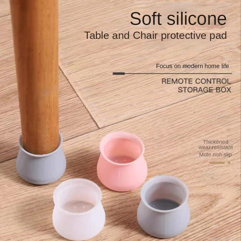20pcs/Set Silicon Furniture Leg Protection Cover Table Feet Pad Floor Protector For Chair Floor Protection Anti-slip Table Leg