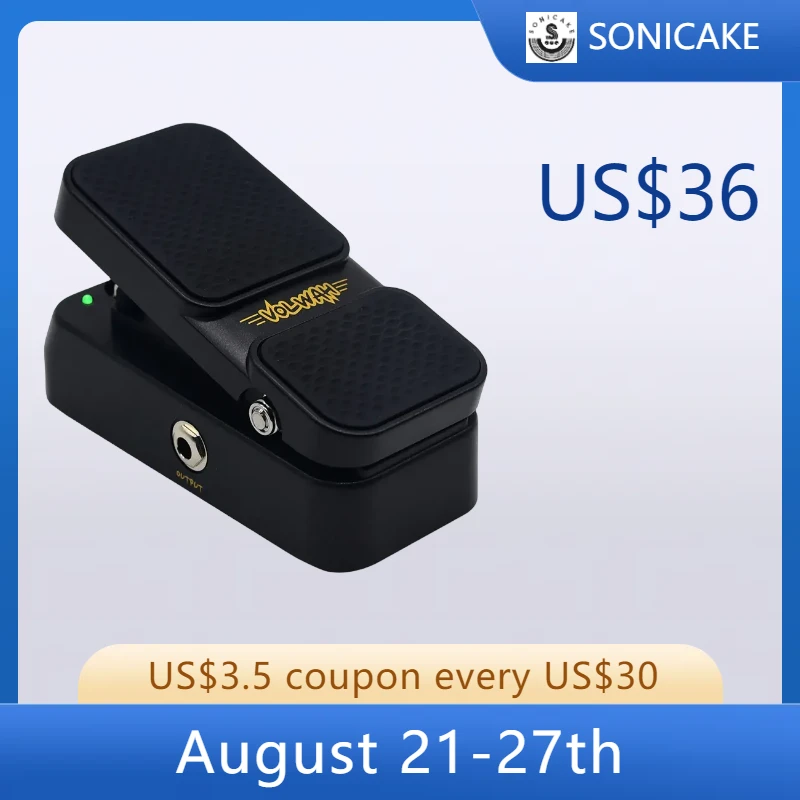 Sonicake 2 in 1 Active Volume Vintage Wah Guitar Effects Pedal QEP-01 Worldwide free shipping