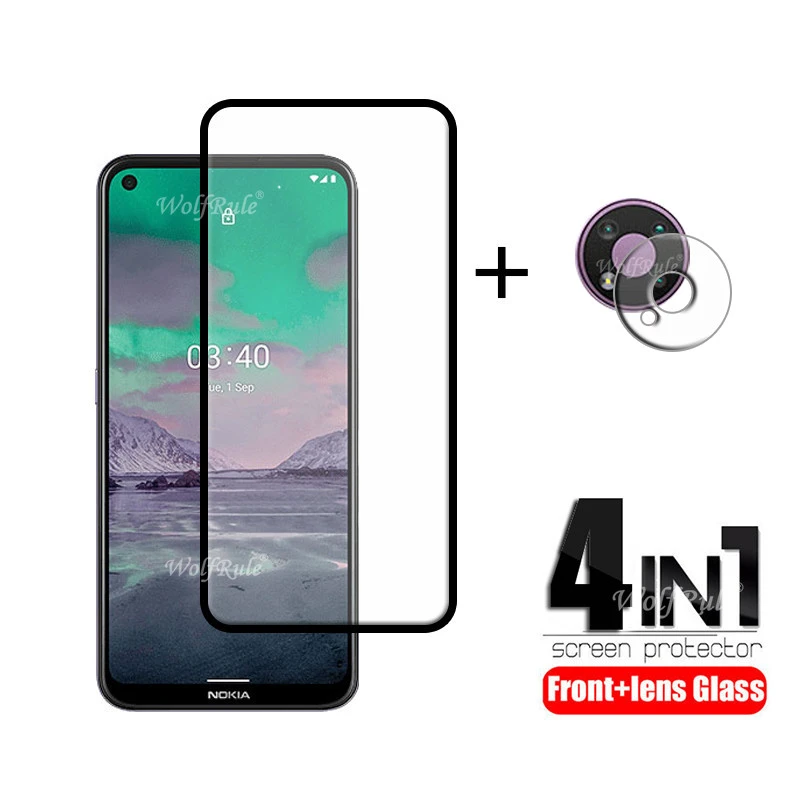 4-in-1 For Nokia 3.4 Glass For Nokia 3.4 Tempered Glass Full HD Screen Protector Protective Camera Flim For Nokia 3.4 Lens Glass