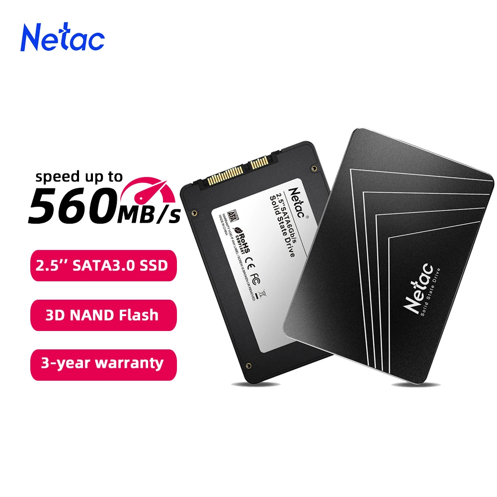 Netac SSD 1tb 120gb 128gb 240gb 2.5 inch SSD SATA3 Internal Solid State Drive SSD 500gb HDD Hard Drive Disk for Desktop Laptop