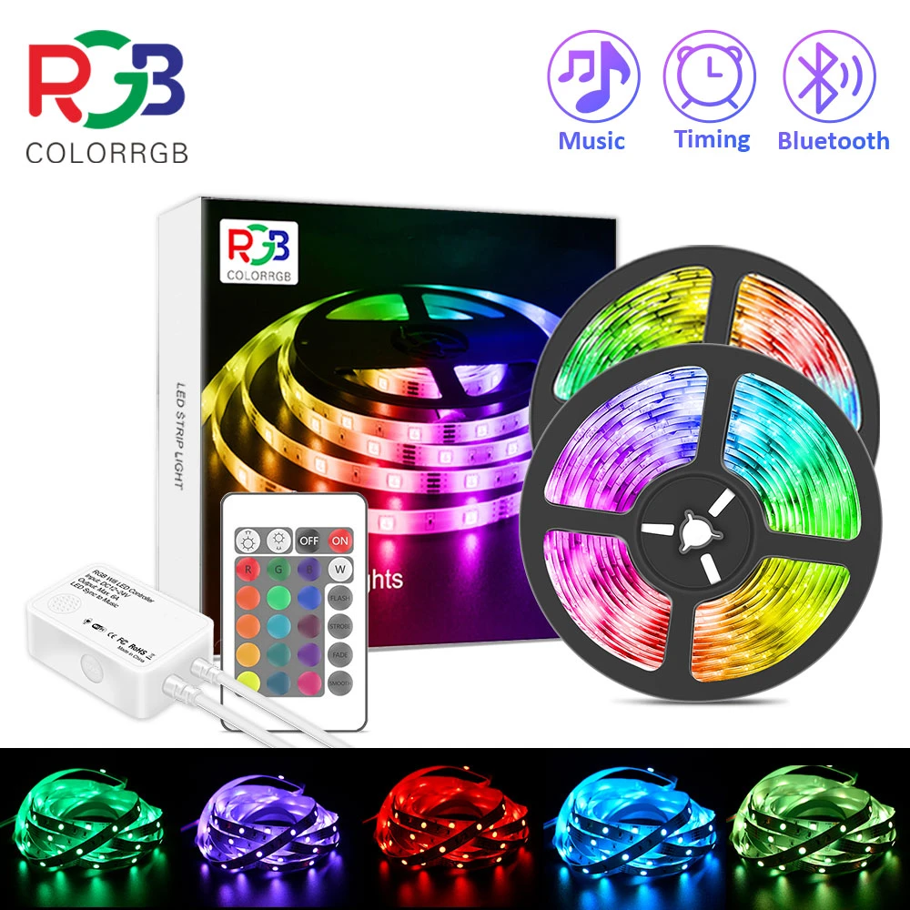 ColorRGB, Smart WiFi LED Strip Lights, Works with Alexa, Google Home , 12v 5050 LED light strip for bedroom