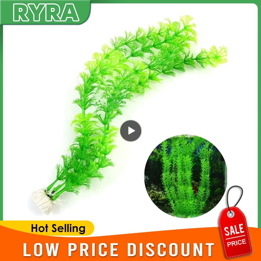 Underwater Artificial Plastic Plants Decoration Aquarium Fish Tank Green Water Grass Ornaments Viewing Decor Pet Supplies