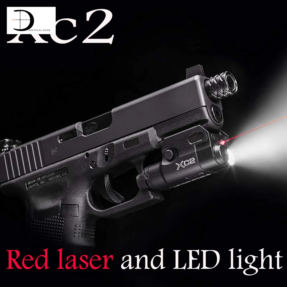 SF High Lumen XC1 and XC2 Red dot Laser Light Compact Pistol Flashlight 20mm Tactical LED MINI White Light Airsoft Used