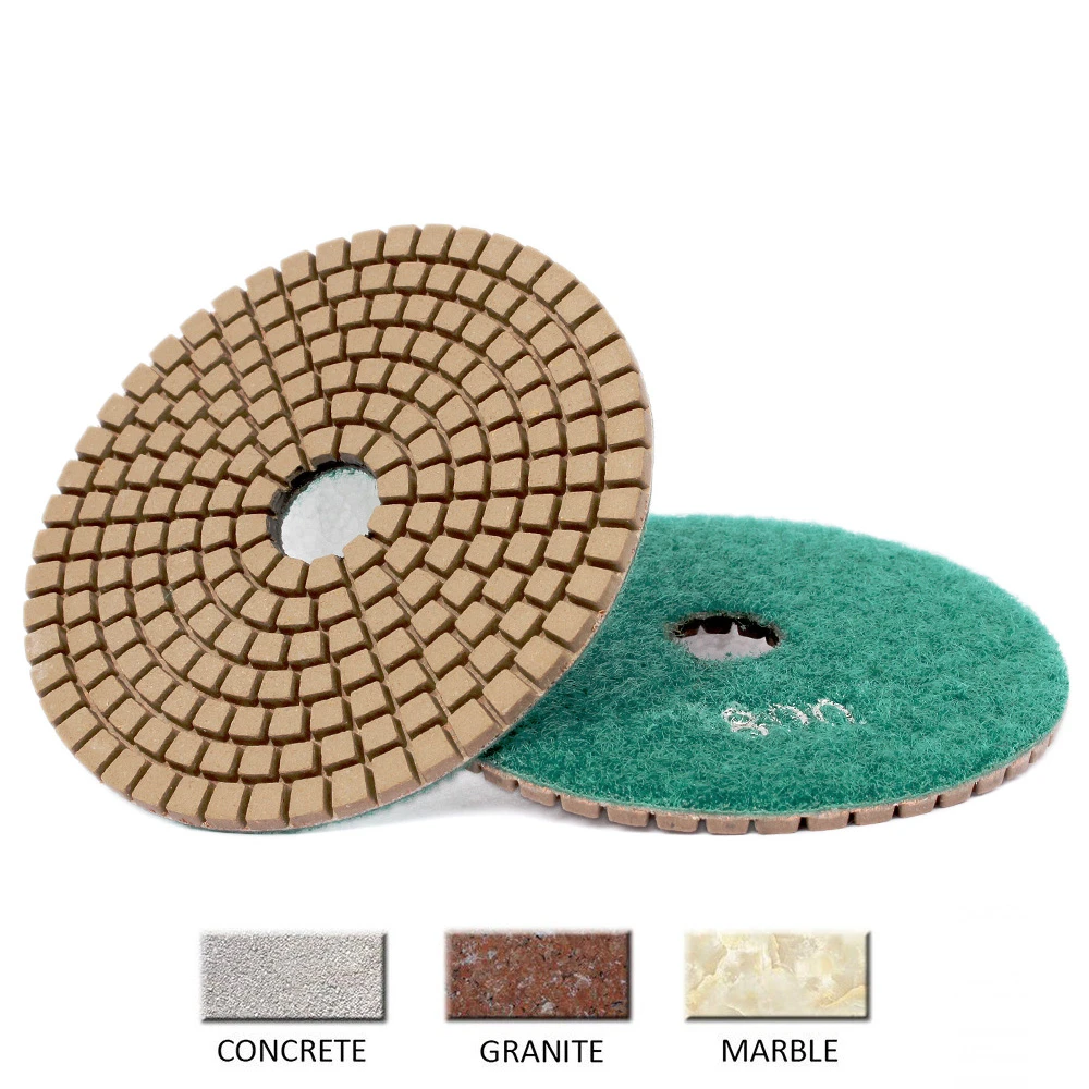 4 Inch 100mm Diamond Polishing Pad Wet Use 1 Piece Polishing Wheel For Stone Concrete Granite Tools Grinding Disc 30#-3000# grit