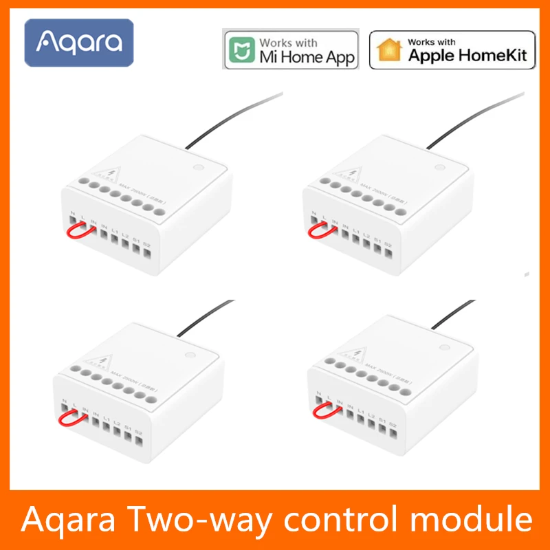 Aqara Two-way control module Wireless Relay Controller 2 channels Work For xiaomi mijia smart home Mijia APP Home kit