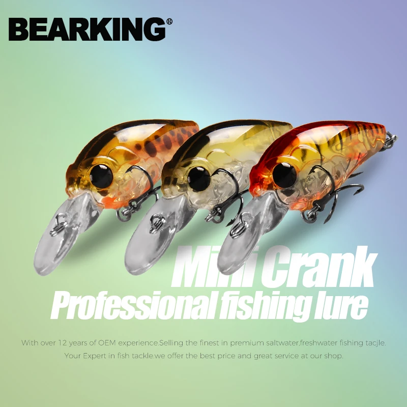 BEARKING 3pcs Best price A+ fishing lures mini minnow crank 35mm 3.5g 3.7g dive 1.5m 2.0m fishing tackle hard bait