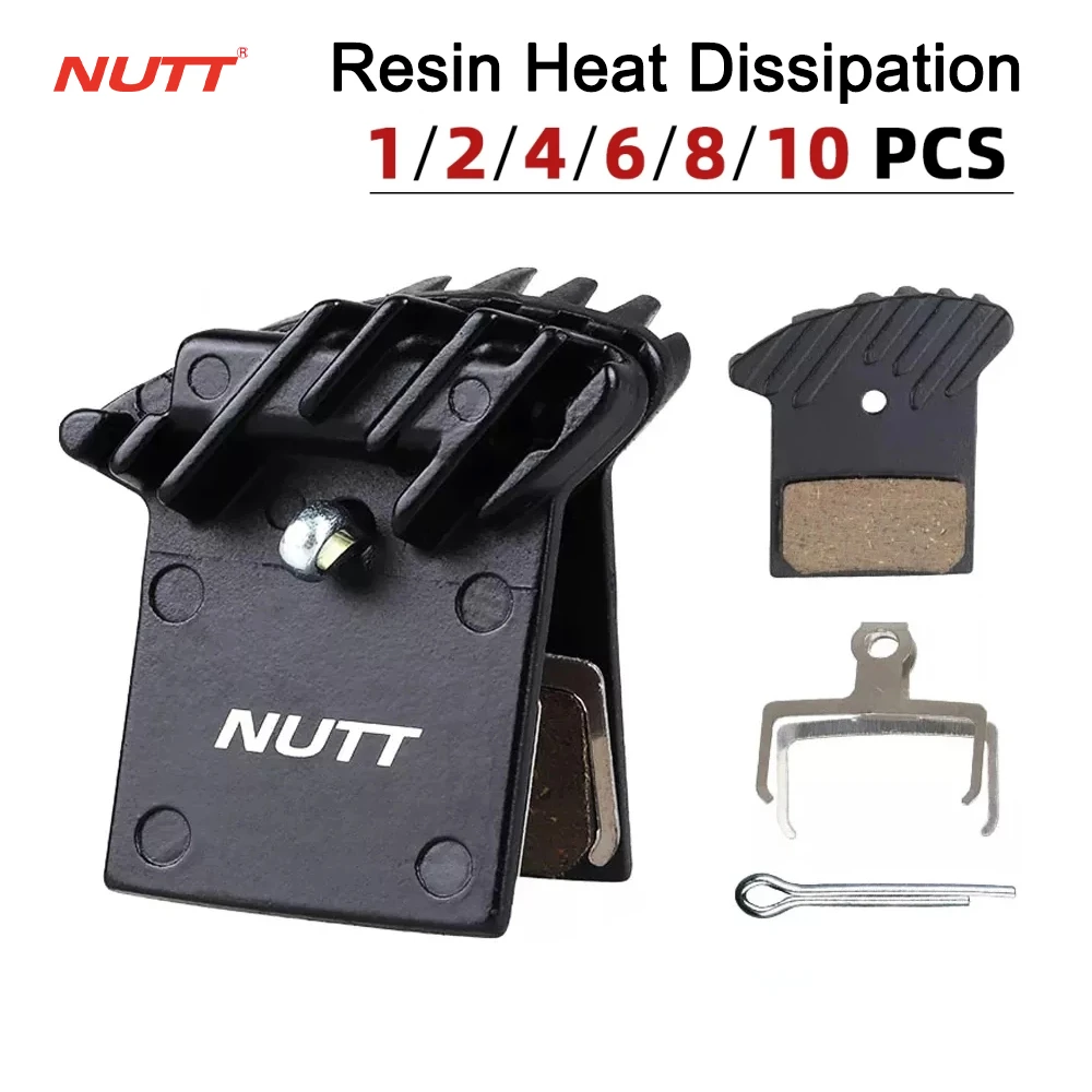 1 Pair/2pcs NUTT Disc Brake Pad MTB Bicycle Hydraulic Caliper Heat Dissipation Semi Metal Resin With Cooling For Mountain Bike