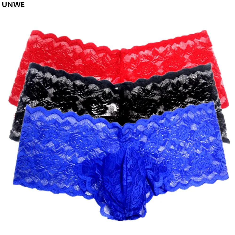 UNWE Gay Mens Sissy Panties Lingerie Plus Size M-XXXL Gay Man Sexy Panty Underwear Sex Erotic Nightclub Briefs Perspective