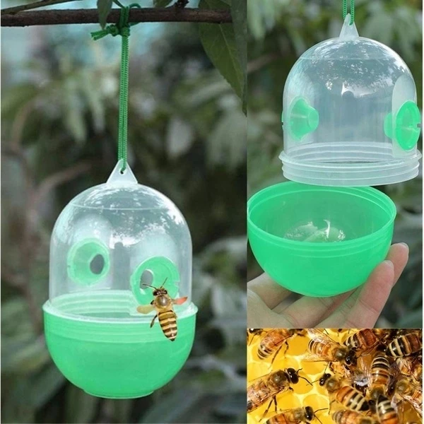 Reusable Outdoor Wasp Hanging Fly Trap Catcher Beekeeping Catcher Cage Equipment Tools for Wasps Bees Hornet Pest Control Garden