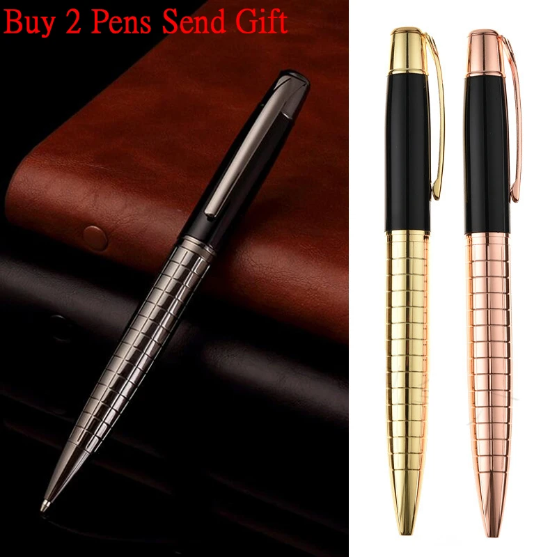 Classic Design Business Men Luxury Metal Ballpoint Pen Best Quality Signature Writing Gift Pen Buy 2 Pens Send Gift