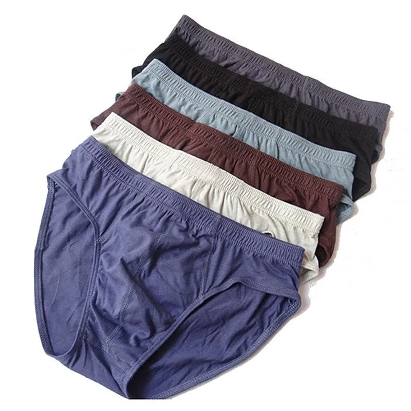 New Brief mens brandSolid Briefs 4pcs / Lot Mens Brief Cotton Mens Bikini Underwear Pant For Men Sexy Underwear men lot