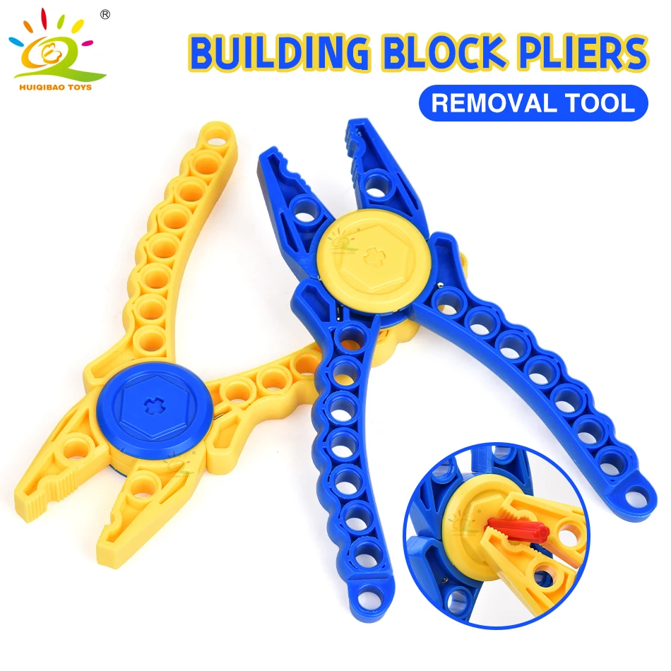 HUIQIBAO Compatible City Military Technical Series Demolition Of Block Pin Pliers Tong Tool Part Device Bricks Toys for Children