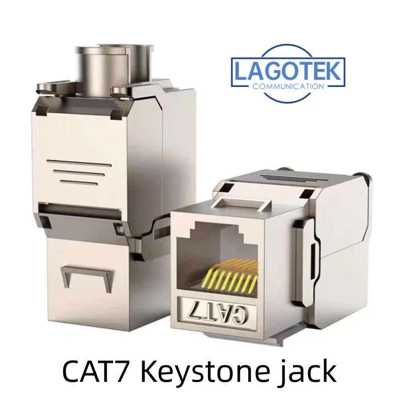 12/24pcs RJ45 Keystone Cat7 Cat6A Shielded FTP Zinc Alloy Module Network Keystone Jack Connector Adapter 10GB Network