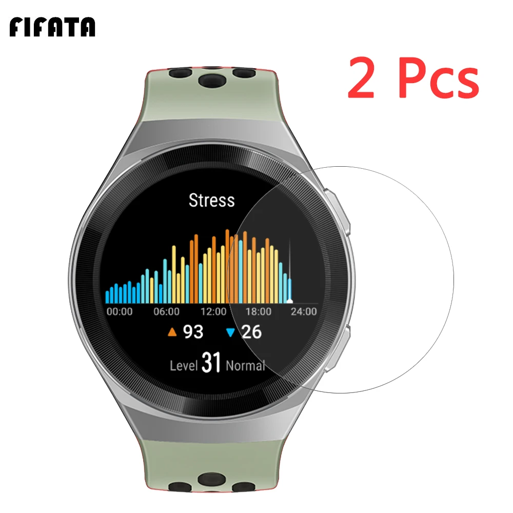 FIFATA For Huawei Watch GT 2e HD Clear Rempered Glass 9H 2.5D Premium Screen Protetor Film For Huawei GT 2e Sports Smart Watch