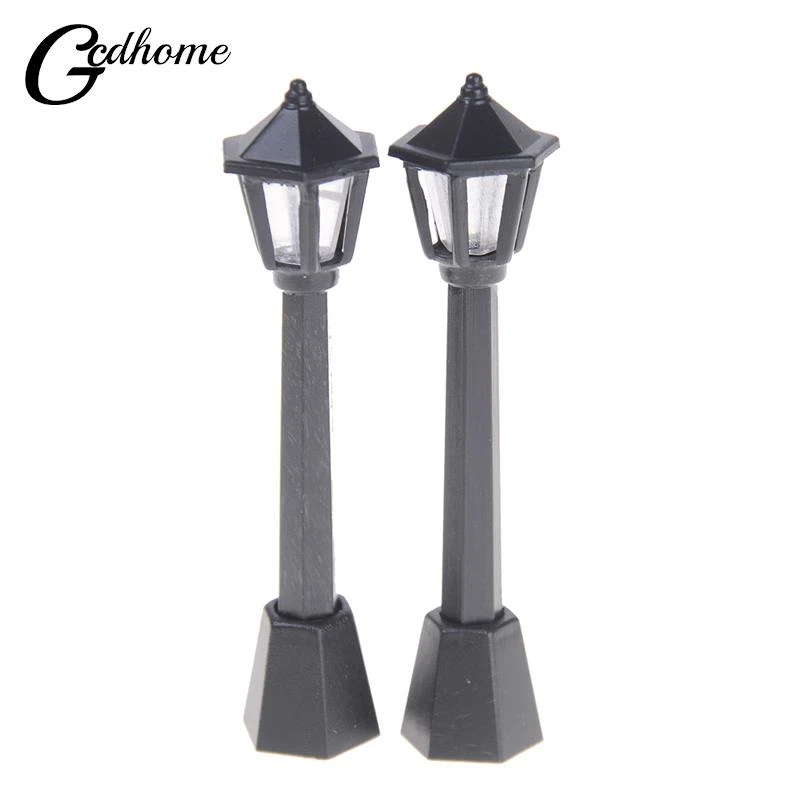 5Pcs Single Head Scale Lampposts Train N Scale Lights Model Garden Lamps Street Lamps Model Building Lights