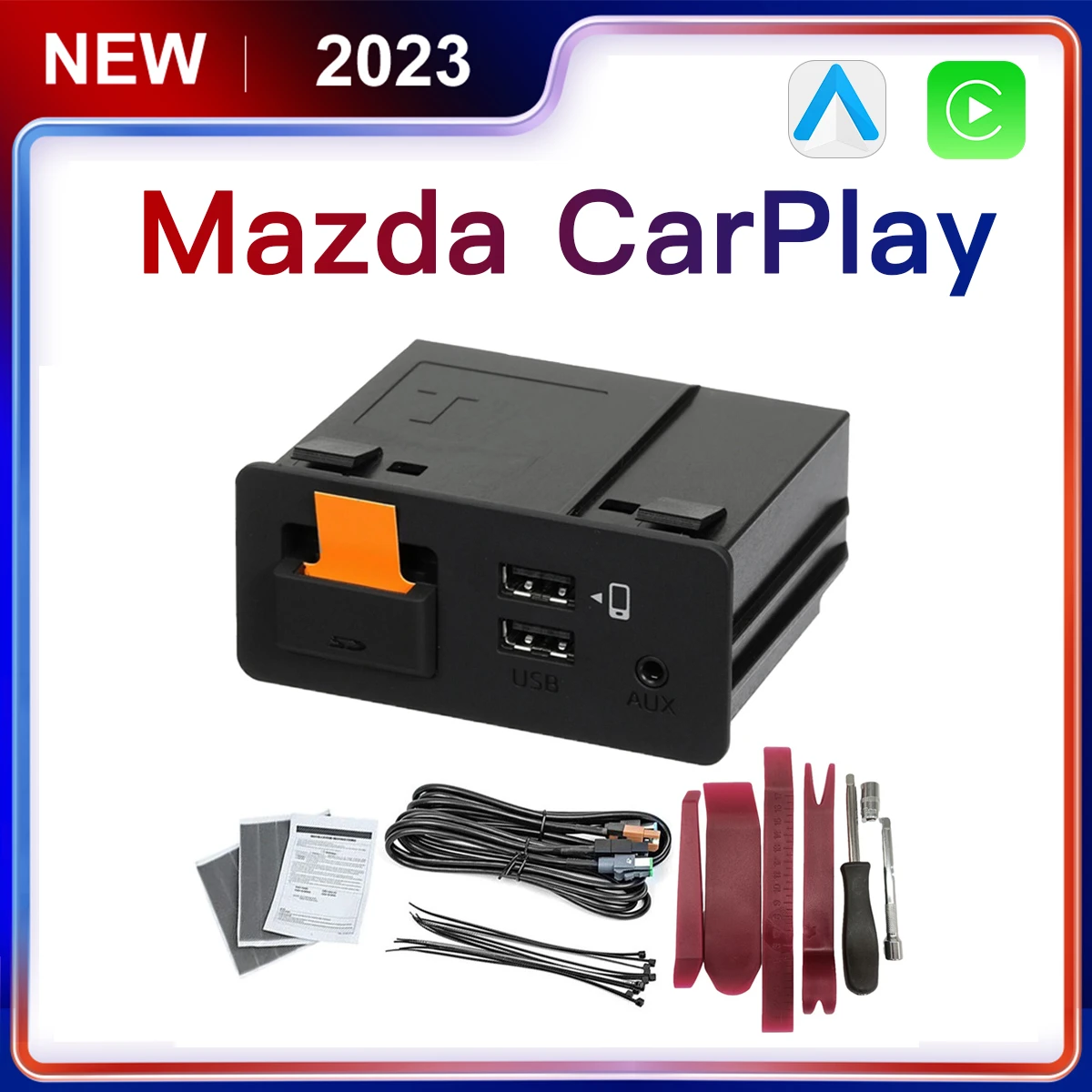 Apple CarPlay Android Auto USB adapter hub OEM for Mazda 3 6 2 CX3 CX5 CX9 MX5 miata Toyota Yaris fiat 124 TK78 66 9U0C