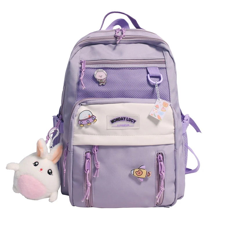 SEETIC 2021 Fashion School Bags For Teenage Girls Waterproof School Backpack For Girls Kawaii Backpack For School Women Backpack