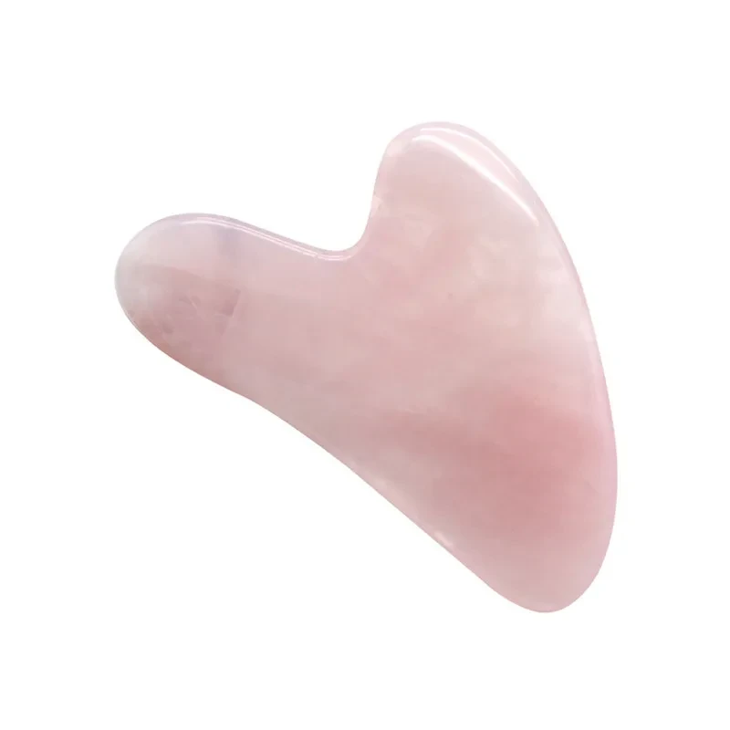 Rose Quartz Jade Guasha Board Natural Stone Scraper Chinese Gua Sha Tools Neck Body Acupuncture Spa Acupuncture Scraper Therapy