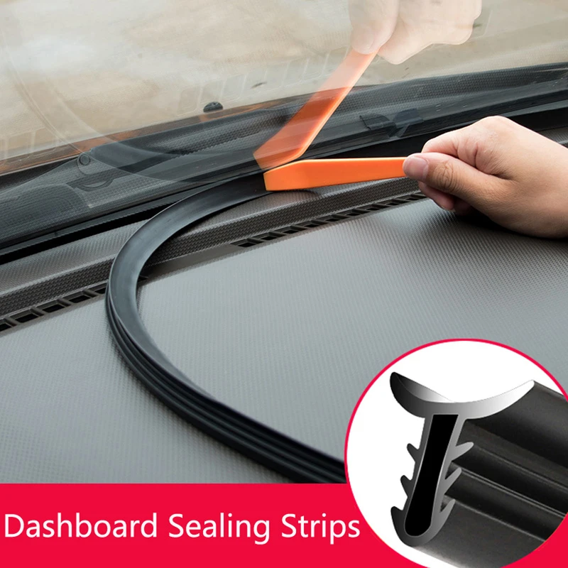 Car Stickers Dashboard Sealing Strip Noise Sound Insulation Rubber Strips Universal For Weatherstrip Auto Interior Accessories