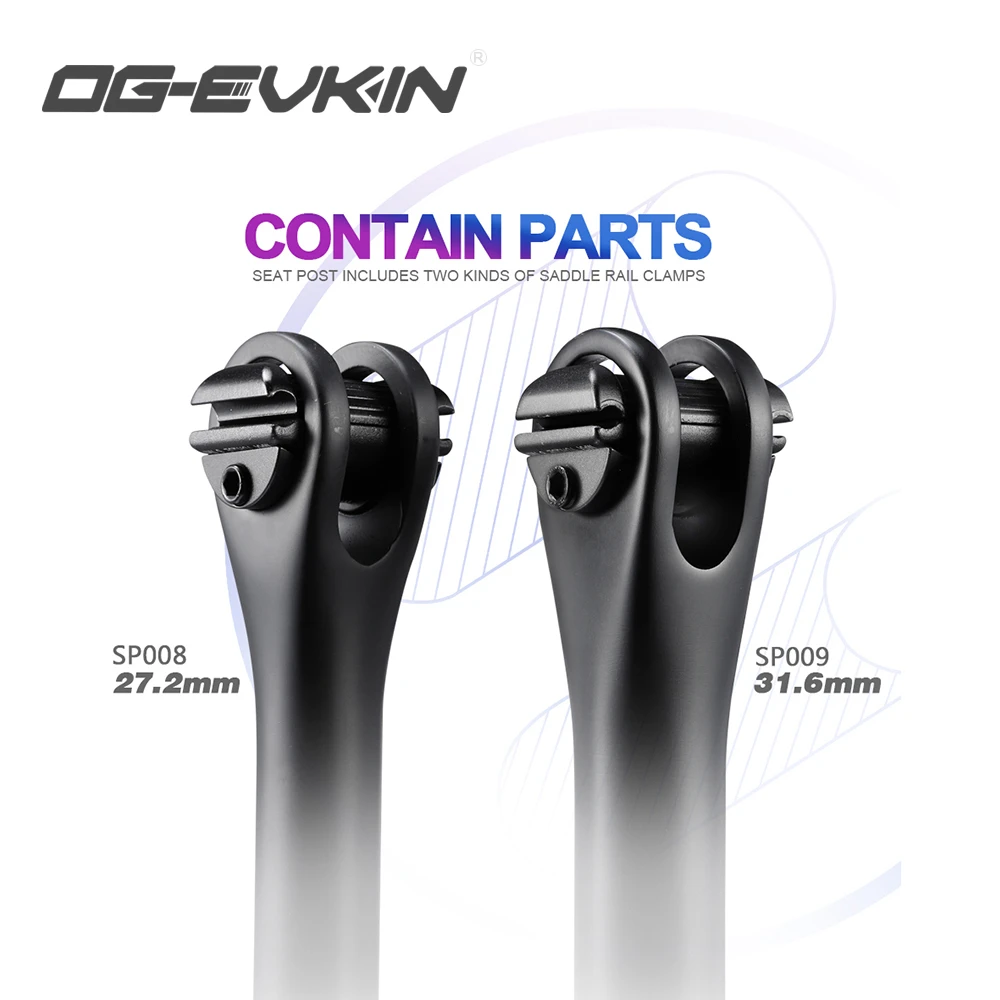 OG-EVKIN SP-008/SP-009 Carbon Seatpost 27.2/31.6MM MTB Or Road 400MM Seat Tube Bicycle Parts Mountain Bike bicicleta велосипед