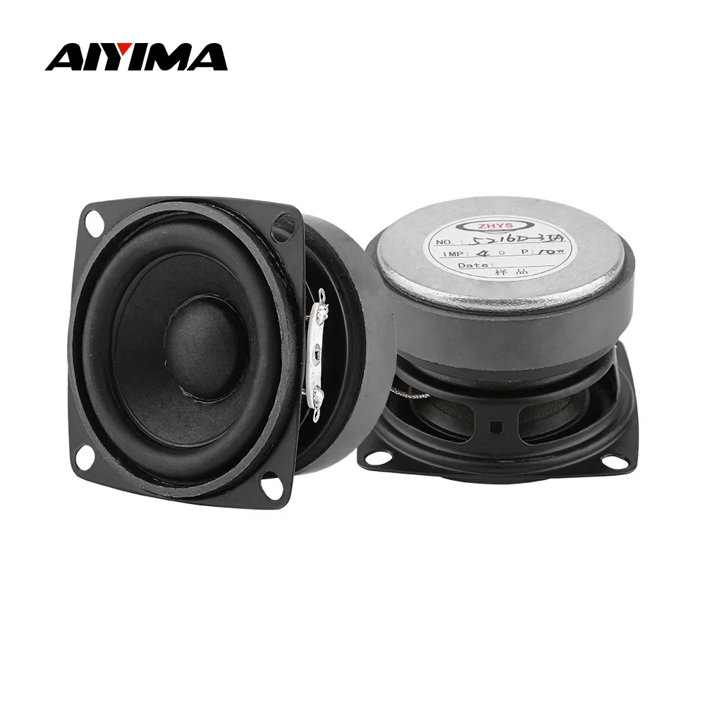AIYIMA 2Pcs Portable Audio Speakers 53MM 4 Ohm 15W Full Range Sound Speaker Mini Loudspeaker For Home Theater DIY
