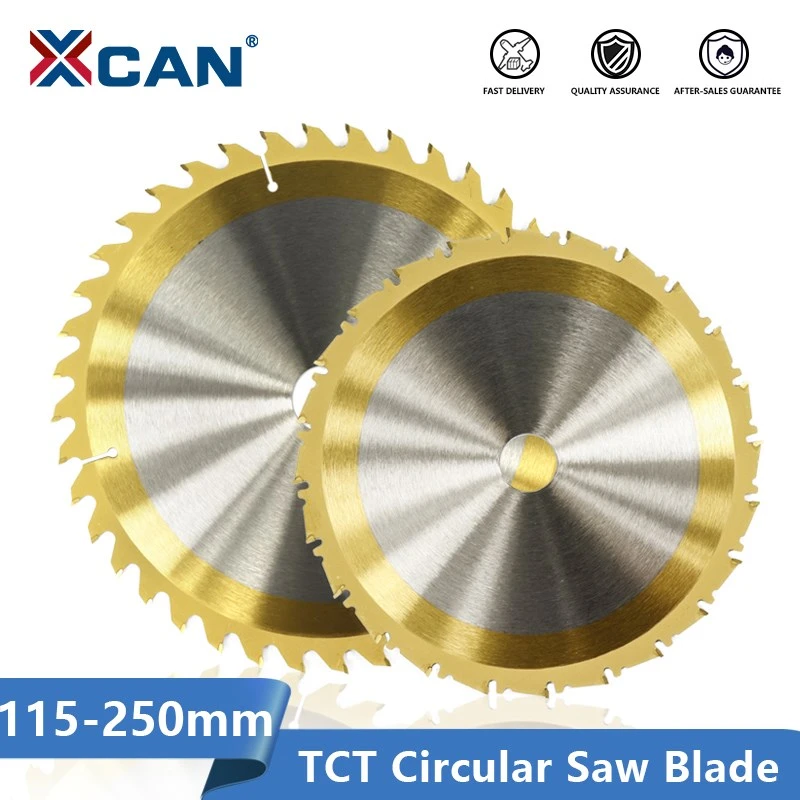 XCAN Circular Saw Blade 115 160 185 210 250mm Titanium Coated Woodworking Cutting Disc TCT Carbide Tipped Saw Blade