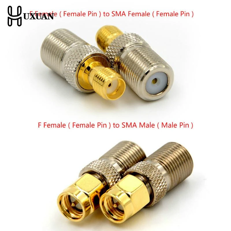 One Or 2pcs F Type Female Jack To SMA Male Or To SMA Female Plug Straight RF Coaxial Adapter F Connectors To SMA Convertors Tone