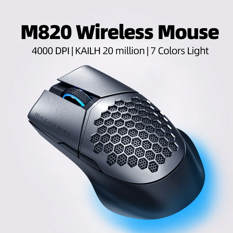 Machenike M8 Gaming Mouse Wireless RGB Mouse Rechargeable 85g Laptop Mice Dual Mode Computer Mouse PMW3335 16000DPI Programmable