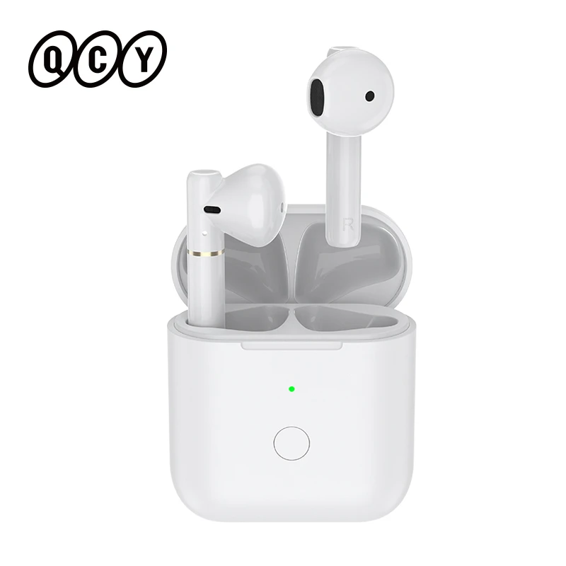 QCY T8 Bluetooth Earphone Semi-in-ear Wireless TWS Dual Connection Headphone Hall Magnetic Earbuds with Microphone Headset