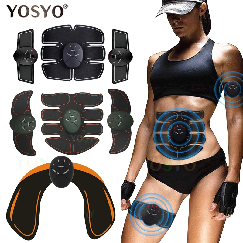 EMS Wireless Muscle Stimulator Trainer Smart Fitness Abdominal Training Electric Weight Loss Stickers Body Slimming Massager
