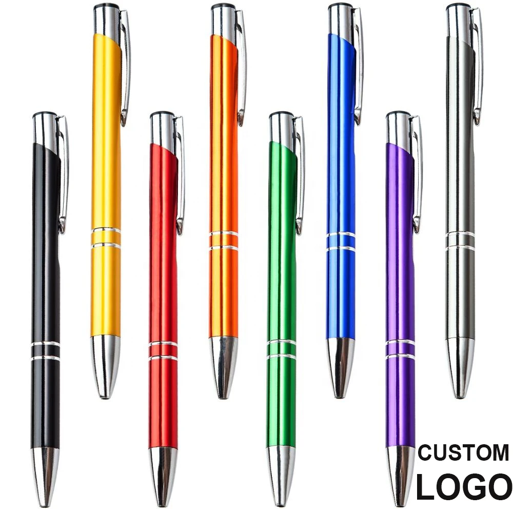 20pcs/lot Hot sell promotion ballopint pen metal ball pen support print logo advertising wholesale personalized metal pen